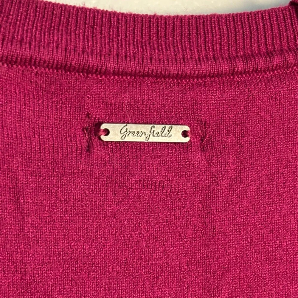 Greenfield Medium Floral Embroidered Sweater Pink Long Sleeve Cottagecore
